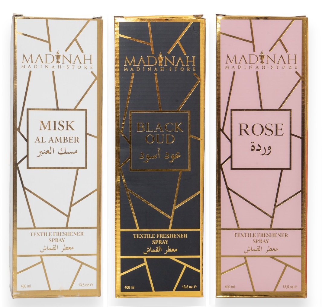 6er Set Textilerfrischer & Duftstäbchen - Misk Al Amber + Black Oud + Rose - Image 9